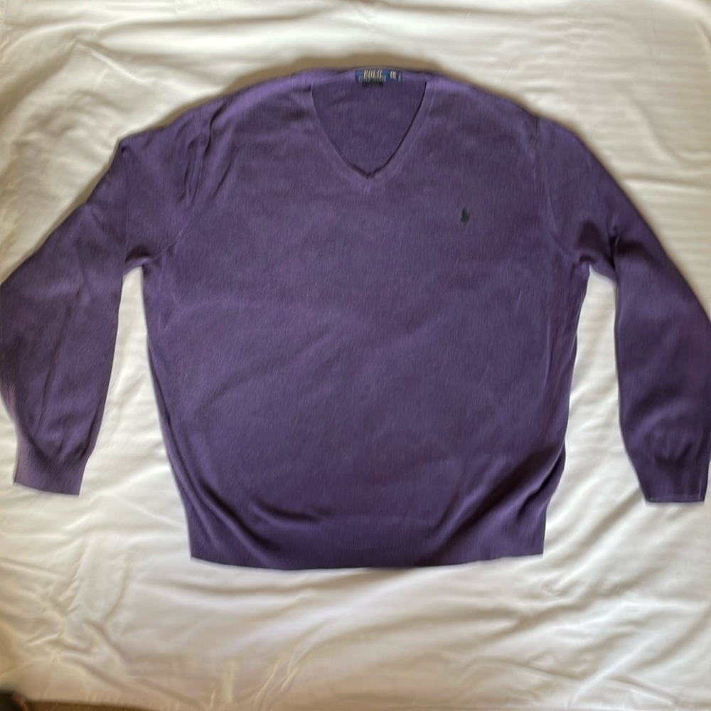 Polo by Ralph Lauren purple V Neck XXL